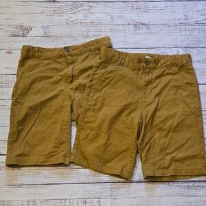 Boys Old Navy Khaki Chino X2 Bundle Shorts SZ 14